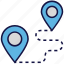 direction, location, logistics delivery, map pins, points 