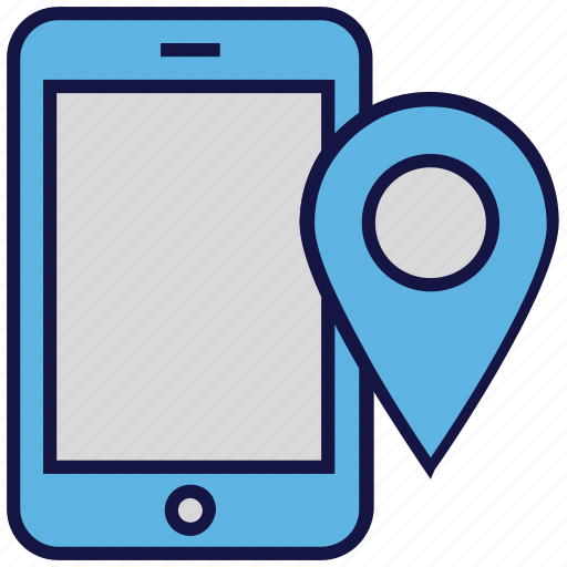 Location, logistics delivery, map pin, mobile, phone icon - Download on Iconfinder