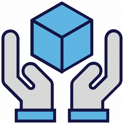 Box, carton, hand, logistics delivery, safe icon - Download on Iconfinder
