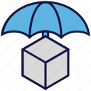 box, carton, insurance, logistics delivery, umbrella