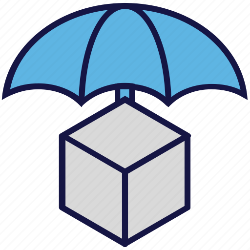 Box, carton, insurance, logistics delivery, umbrella icon - Download on Iconfinder
