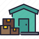 home, delivery, house, logistics, shopping, box