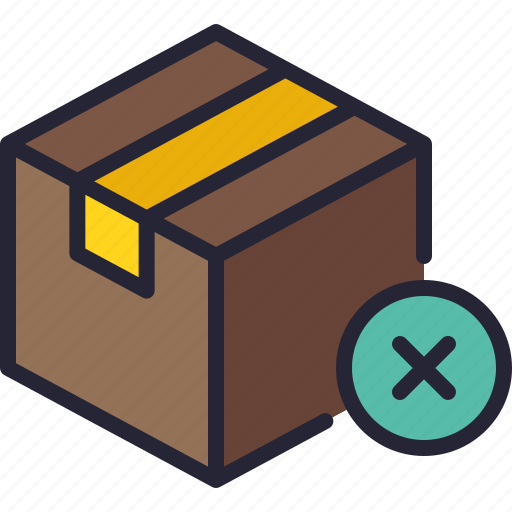 Logistics, receive, box, remove, cancel icon - Download on Iconfinder