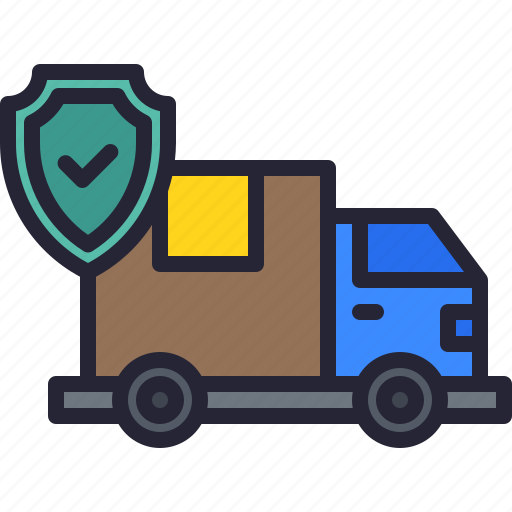 Truck, delivery, insurance, protection, guarantee, cargo icon - Download on Iconfinder