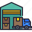 warehouse, storage, delivery, truck, cargo 