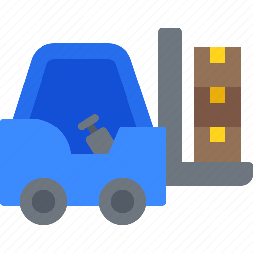 Forklift, truck, delivery, vehicle, transport icon - Download on Iconfinder