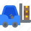 forklift, truck, delivery, vehicle, transport 