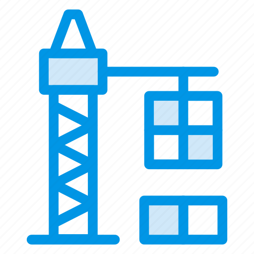 Boxes, building, crane, delivery, lifter, lifting, tower icon - Download on Iconfinder