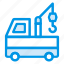 auto, crane, shipping, transport, truck, van, vehicle 