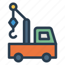 auto, crane, lifter, transport, truck, vehicle