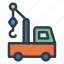 auto, crane, lifter, transport, truck, vehicle 