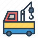 auto, crane, shipping, transport, truck, van, vehicle