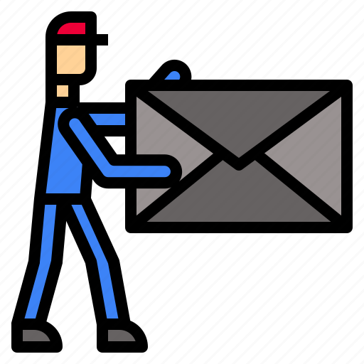 Delivery, door, postman icon - Download on Iconfinder