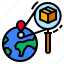 globe, location, search, tracking, world 
