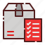 checklist, delivery, ecommerce, logistics, package box, report, shipping 