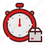 delivery, estimate, logistics, on time, package box, shipping, stopwatch 