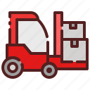 cargo, delivery, forklift, logistics, package box, shipping, vehicle