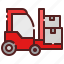 cargo, delivery, forklift, logistics, package box, shipping, vehicle 