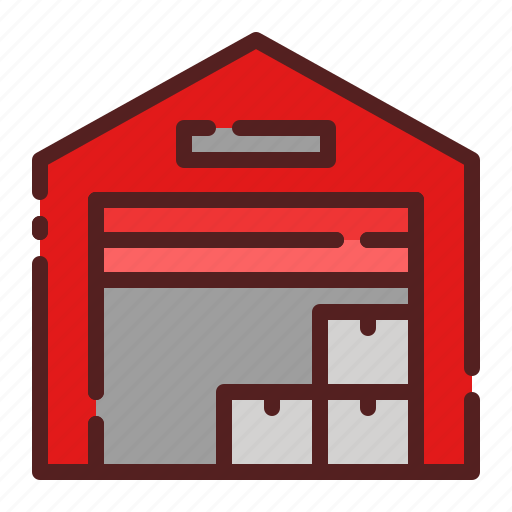 Delivery, logistics, package box, shipping, storage, storehouse, warehouse icon - Download on Iconfinder