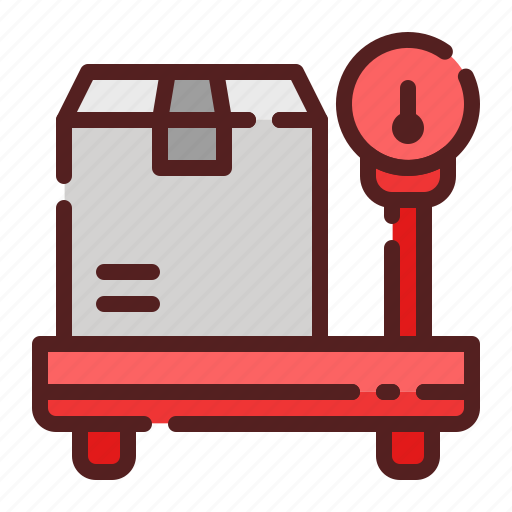 Delivery, logistics, measurement, package box, platform scale, shipping, weight scale icon - Download on Iconfinder