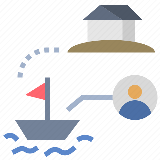 Shipment, island, fisherman, disconnect, travel icon - Download on Iconfinder