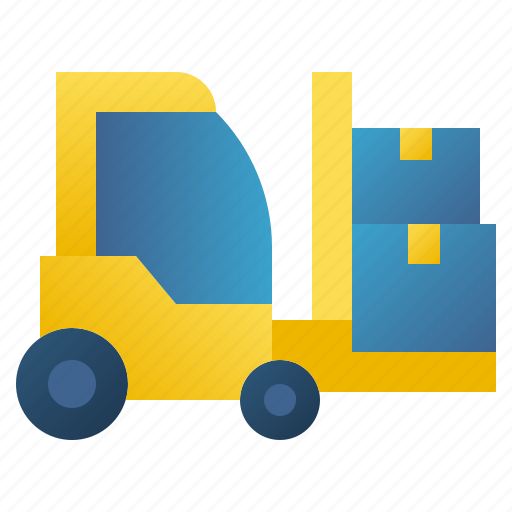 Cargo, delivery, forklift, logistics, package box, shipping, vehicle icon - Download on Iconfinder