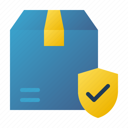 Delivery, insurance, logistics, package box, protection, shield, shipping icon - Download on Iconfinder