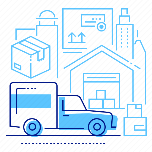 City, delivery, warehouse, logistics icon - Download on Iconfinder