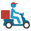 bike, courier, delivery, pizza, scooter, shipping, transportation 