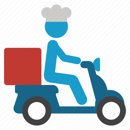 Bike, courier, delivery, motorbike, pizza, shipping, transportation icon - Download on Iconfinder