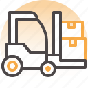 cargo, delivery, forklift, logistics, package box, shipping, vehicle