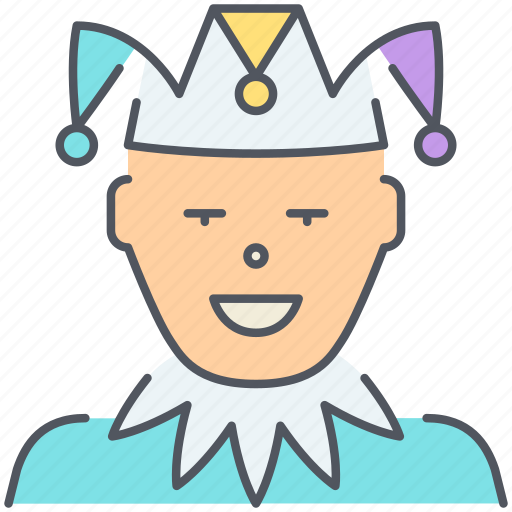 Jester, carnival, circus, fool, joker, royalty, troubadour icon - Download on Iconfinder
