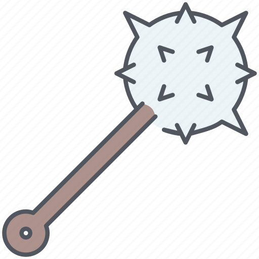 Mace, battle, maceman, medieval, spikes, war, weapon icon - Download on Iconfinder