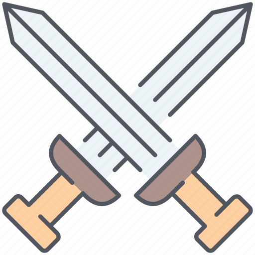 Swords, battle, duel, fight, protection, war, weapon icon - Download on Iconfinder