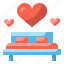 bed, bedroom, furniture, household, love, valentine, wedding 