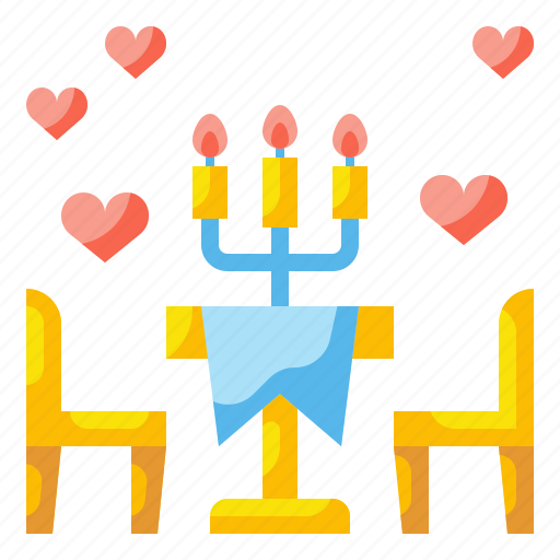 Celebration, couple, dinner, heart, love, romantic, valentines icon - Download on Iconfinder