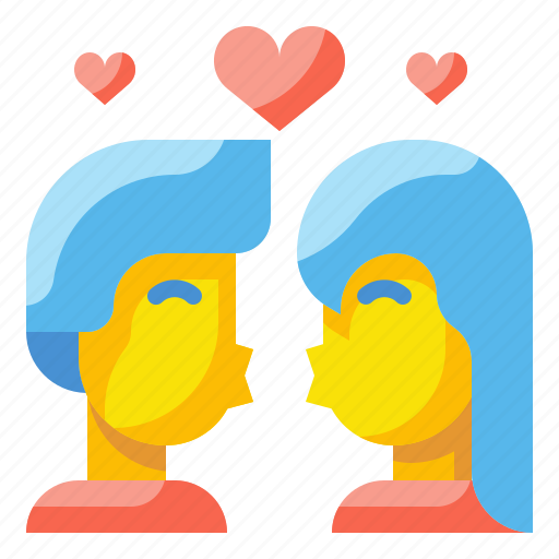 Couple, kiss, love, romance, romantic, sweet, valentines icon - Download on Iconfinder