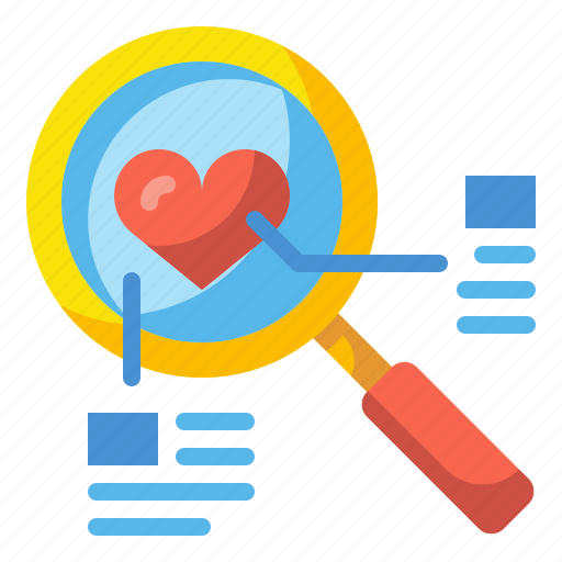 Couple, find, heart, love, search, valentine, zoom icon - Download on Iconfinder