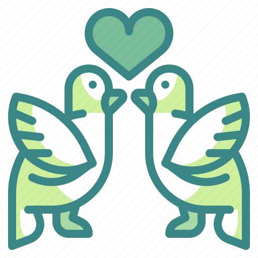 Animals, bird, heart, love, romance, romantic, valentine icon - Download on Iconfinder