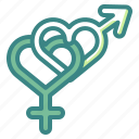 female, gender, love, male, sex, shapes, symbols