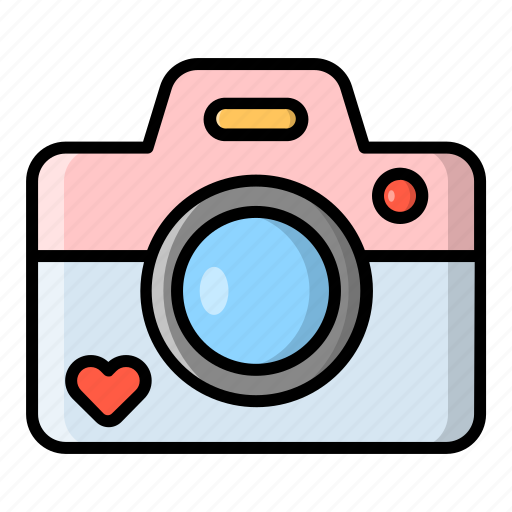 Camera, happy, heart, love, romance, romantic, valentine icon - Download on Iconfinder
