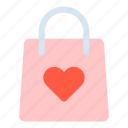 happy, heart, love, romance, romantic, shopping bag, valentine