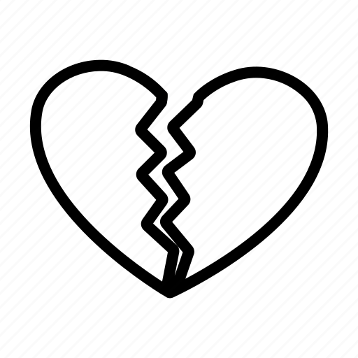 Sad, heart, broken, damage icon - Download on Iconfinder