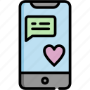 love, message, app, romance, chat, bubble, communication