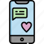 love, message, app, romance, chat, bubble, communication 