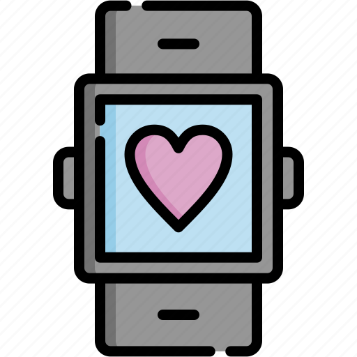 Smartwatch, love, app, romance, interface, heart icon - Download on Iconfinder