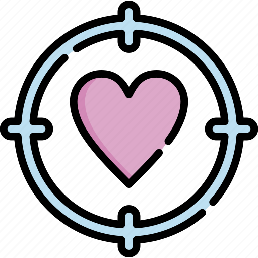 Target, love, app, romance, heart, goal, romantic icon - Download on Iconfinder