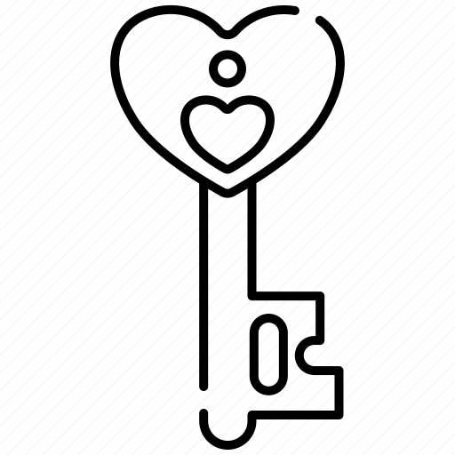 Key, security, protection, lock, love, valentine, heart icon - Download on Iconfinder