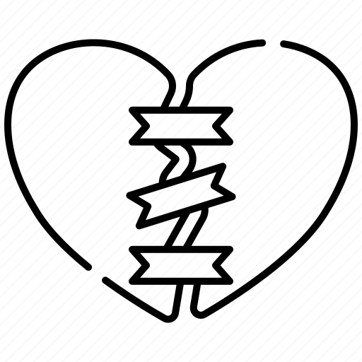 Love, valentine, heart, break, cracked, like, romance icon - Download on Iconfinder