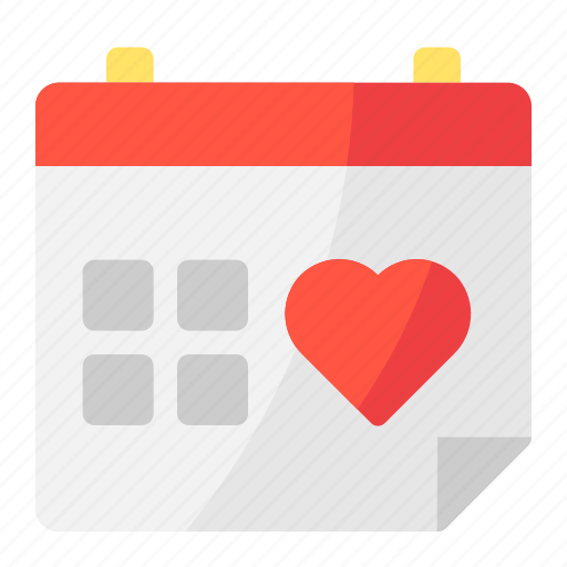 Calendar, wedding, date, romantic, heart, love icon - Download on Iconfinder